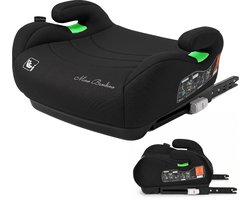 Mino Bambino I-Size Zitverhoger met ISOFIX - Autostoel Booster Zwart 125-150 cm - R129 Veiligheidsnorm - Brede Zitting met EPE Schuim - Diepe Armleuningen - Voorwaarts Gericht