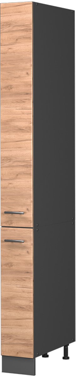 Vicco Apotheekkast Fame-Line, Goudkleurig Eiken/Antraciet, 20 cm, WB Eik