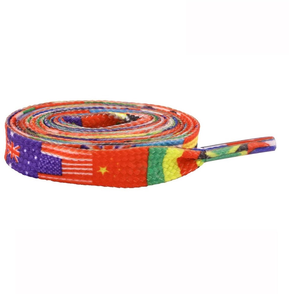 Dailygoods- Schoenveters 120 cm - Elastische Veters - Plat 8 mm - Polyester - 10 Kleuren - 2 Pairs - Schoenlaces