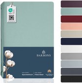 BARBONS hoeslaken 140 x 200 - hoeslakens Jersey 145 g/m² - 100% katoen - groen