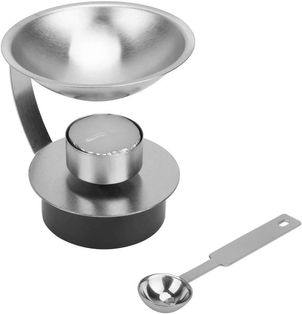 Wasparels Smelter - Wax Smelt Set - Waxzegels Maken - Verstelbare Hoogte - 10x10x12 cm - Zilver