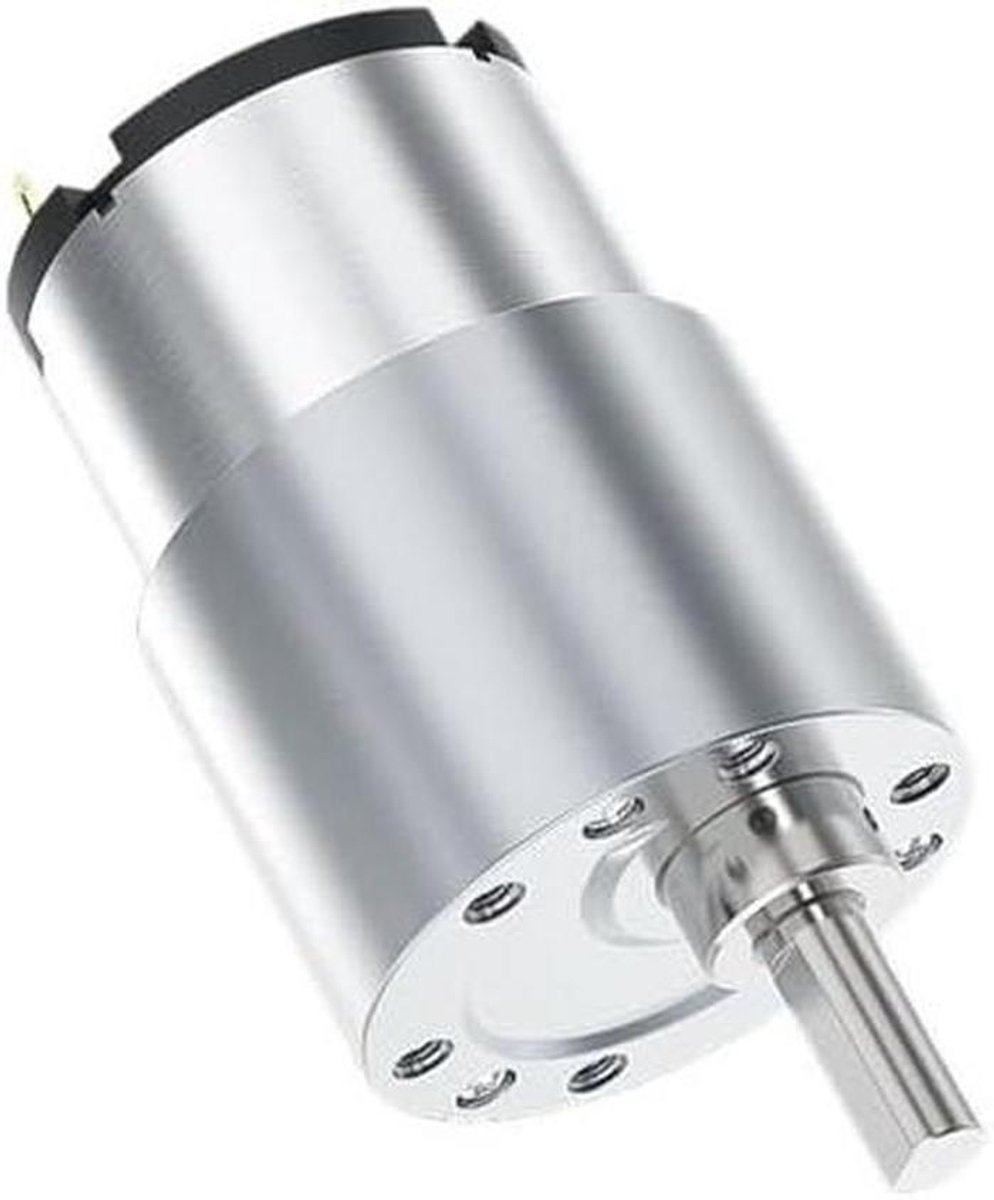 Miniatuur Versnellingsbak - Gereduceerde Motor - Robotica Projecten - Hoge Torsie - 24V 7RPM - Zilverkleurig