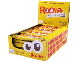 Roo'Bar | Maca & Cranberry Bar | 20 stuks | 20 x 30 gram