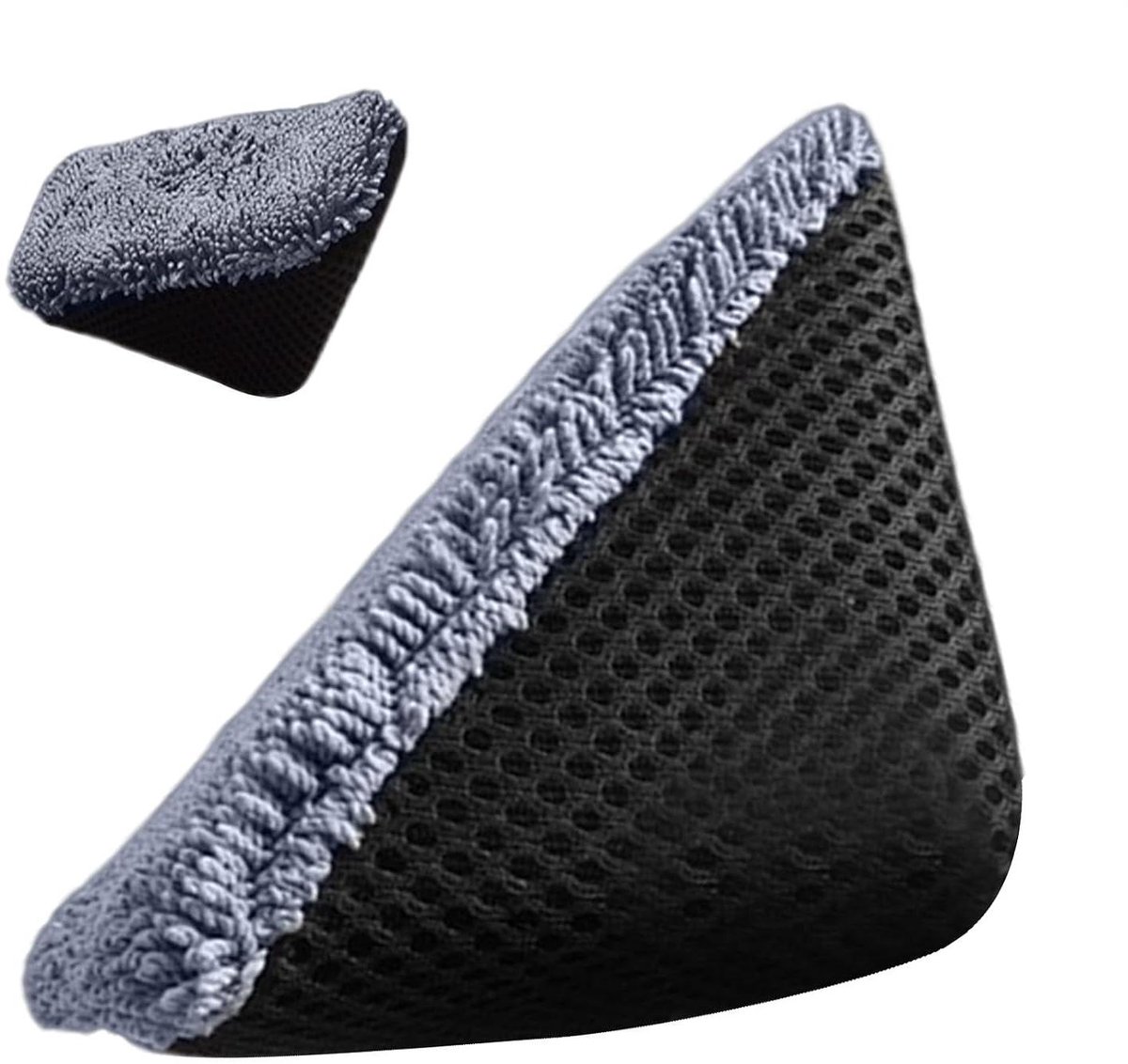 Autowas Applicator - Polijstspons Bandenspons - Auto Reinigen - Ergonomisch Driehoekig Ontwerp - 13 cm - Grijs