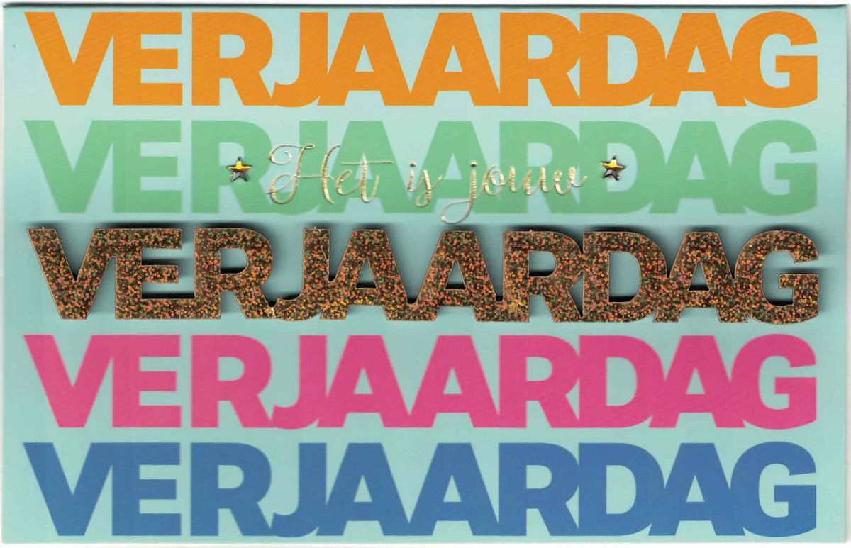 Wenskaart - luxe wenskaart -Het is jouw Verjaardag - gefeliciteerd - verjaardag - van harte gefeliciteerd - verjaardag - felicitatie