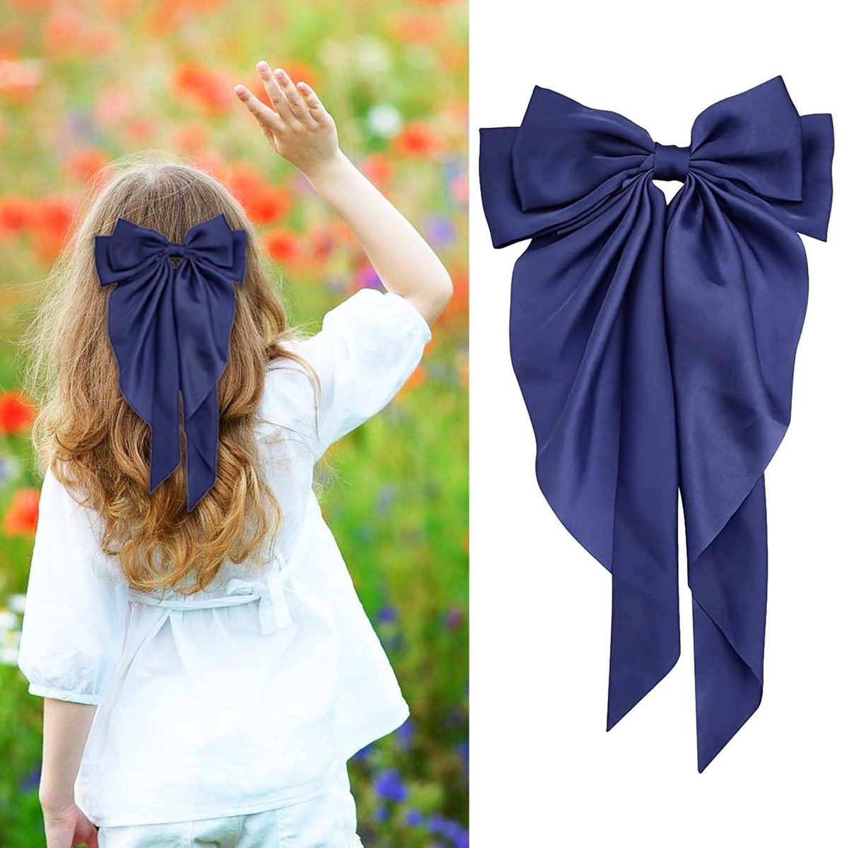 Dailygoods- Haarspeld Strik - Haarspeld Dames - Haarspeldjes Meisjes - Haarklemmen - Geschikt voor Dik/Dun Haar - Retro Design - Haarklem