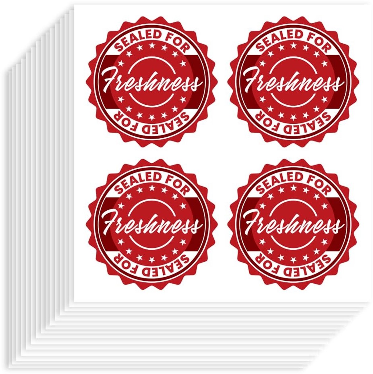 Dailygoods- Tamper Evident Stickers 80 Stuks - Veilig/Saboteerbestendig - Sterke Zelfklevende Stickers - Verzegeld Voor Versheidslabels - Papier - Grootte 3,54x3,54 inch - Versheidsstickers