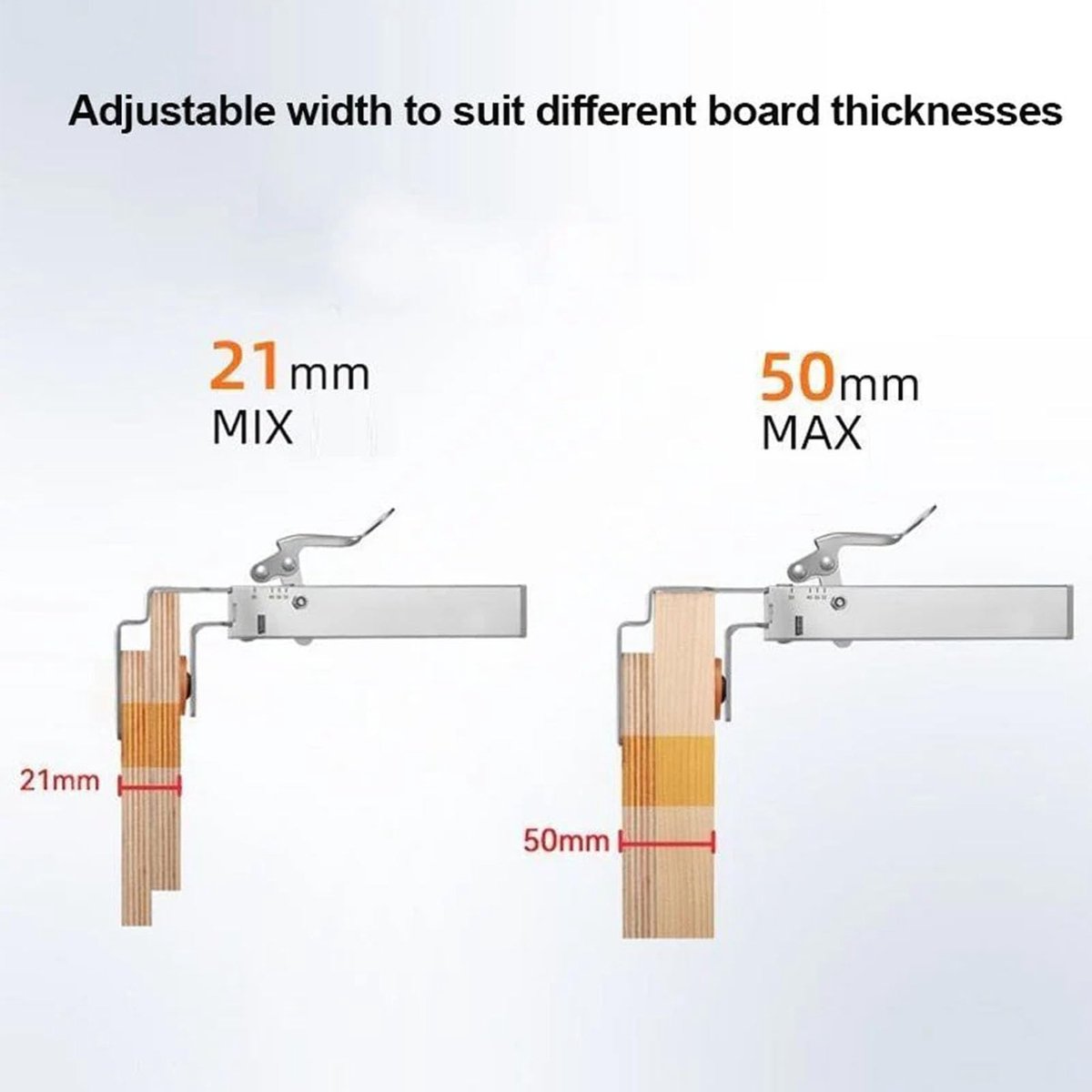 Dailygoods- Ladebevestigingsklem Verstelbaar - Roestvrij Stalen Klem - Kastinstallatie Gereedschap - 4 Stuks - Eenvoudige Installatie - Instelbare Breedte - Ladeklem