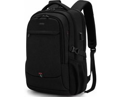 Sounix Laptop Rugzak - Inclusief Usb Oplaadstation - Laptoptas t/m 17 inch - Rugtas voor dames en heren - schooltas - Hoge kwaliteit - Zwart
