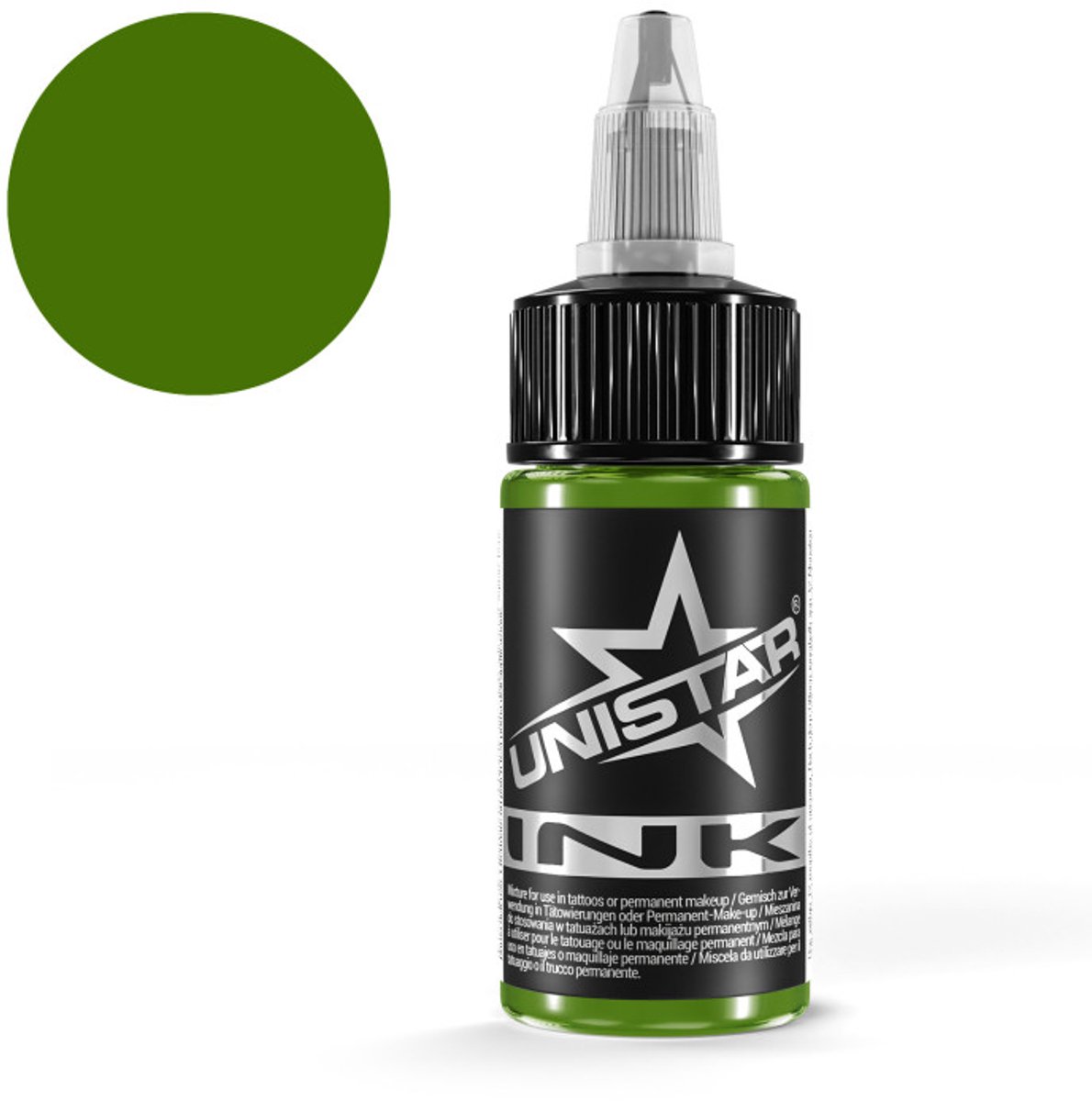 Unistar tattoo ink - Top Basic Green dark - 30ml - Tattoeage inkt - Groen