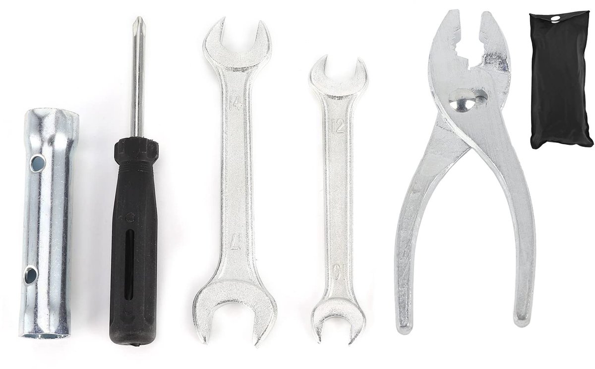 Dailygoods- Reparatie Tool Kit Universeel - Gereedschapset - Metaal - Inclusief Sleutel/Tang/Schroevendraaier/Bougiedop - Lichtgewicht - Compact - Gereedschapsset
