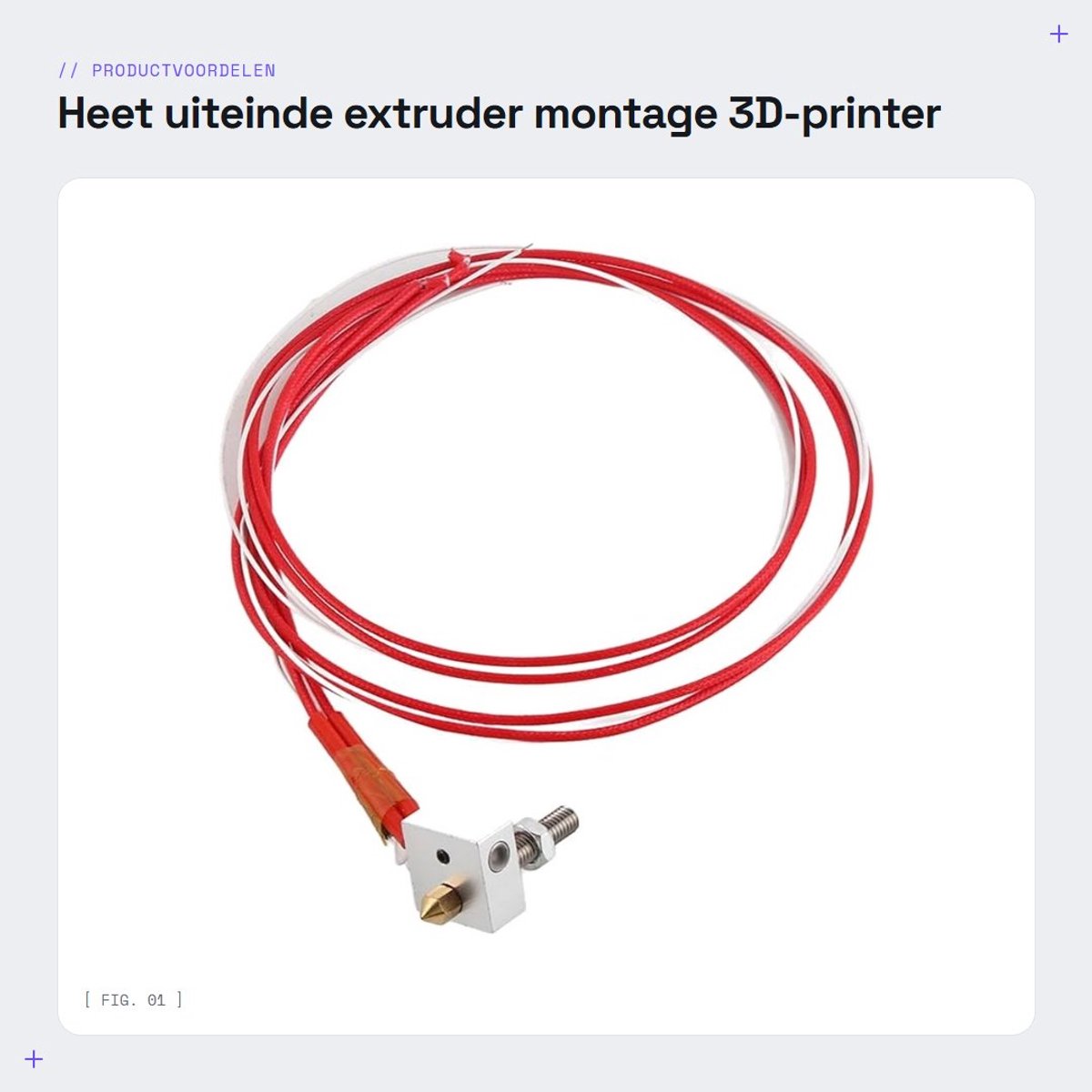 Dailygoods- Extruder Heet Uiteinde - Anet A8 Hotend - 0,4 mm Spuitmond - Roestvrijstalen Keelbuis - Aluminium Verwarmingsblok - Thermistor van Goede Kwaliteit