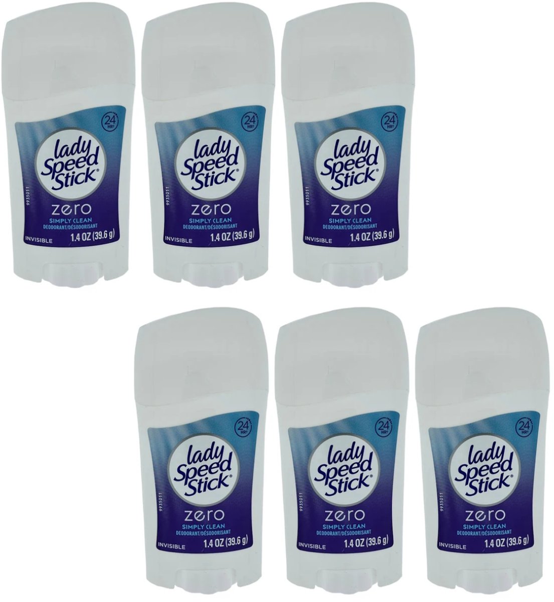 Lady Speed Stick Zero Simply Clean Deodorant Stick - 6 x 39,6g - Deodorant Vrouw Voordeelverpakking - Aluminiumvrij - Parabenenvrij