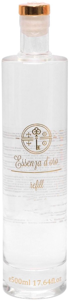 Navulling geurstokjes 500 ml - Perle Blanche - Essenza d'Oro - interieurparfum navulling - diffuser navulling - huisparfum - langdurige geurbeleving - luxe cadeau vrouw