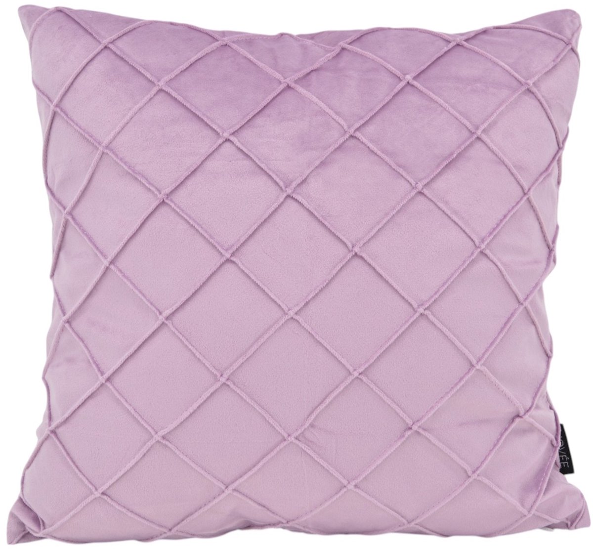 NOVÉE Sierkussen Velvet Cross Lila | 45x45 cm | Velvet/Polyester
