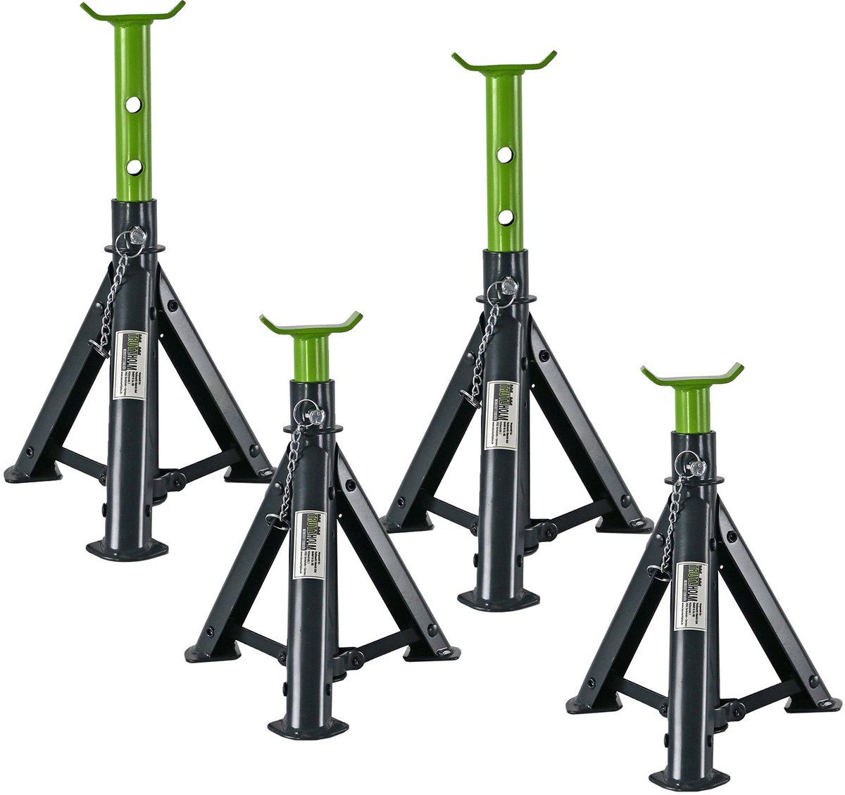 TRUTZHOLM Assteunen Set van 4 - Inklapbare Steunbokken 2 Ton - Heavy Duty Kriksteunen Auto Opvouwbaar Garage 245-370mm Set