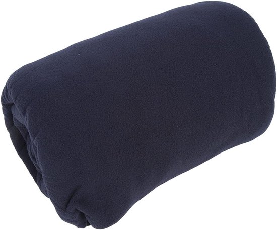 Fleece slaapzak - Reisvoering Dekbed - Kamperen en Reizen - Opvouwbaar en Draagbaar - 185x80cm - Marineblauw — afbeelding 5