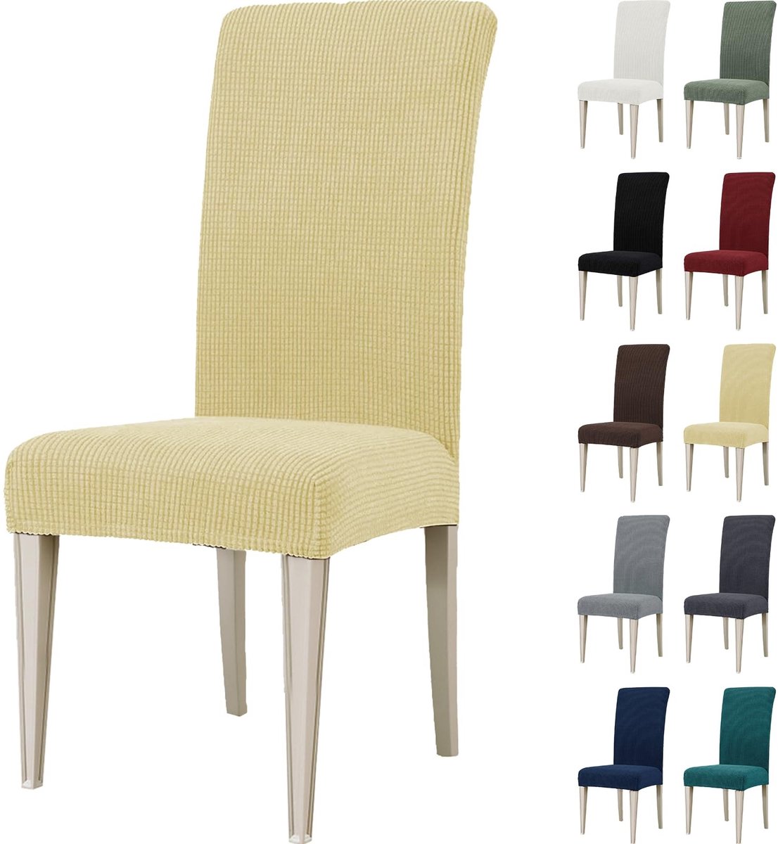 Dailygoods- Stoelhoes - Stretch - 2 Stuks - Eetstoelhoes - Verwijderbaar - Wasbaar - Unive