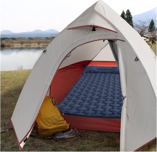Opvouwbare Slaapmat - Kampeer Matras - Outdoor Kamperen - Vochtbestendig Ontwerp - 190x58x5 cm - Marineblauw — afbeelding 4