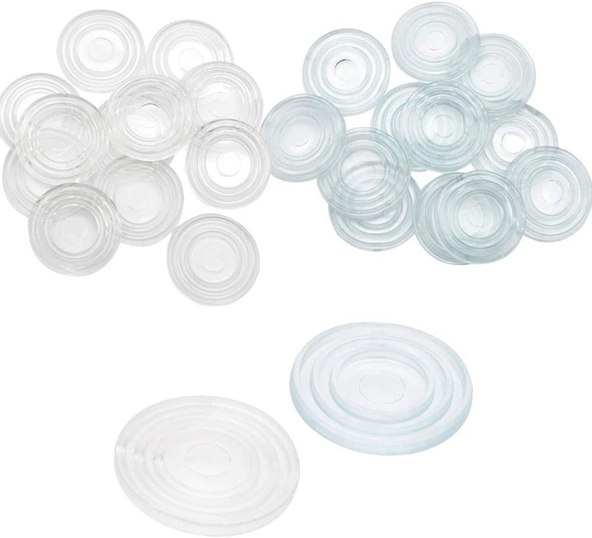 60 Stuks Glazen Pads voor Meubels, Zuignappen en Elastische Antislip Pads voor Stabiliteit