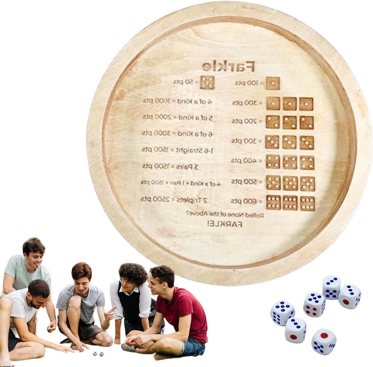 Dobbelsteenbakje - Dobbelstenenhouder - Spelletjesavond - Houten materiaal - 18 Cm - Niet gespecificeerd