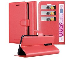 Cadorabo Hoesje geschikt voor Xiaomi Mi 9T / Mi 9T PRO / RedMi K20 / RedMi K20 PRO in KARMIJN ROOD - Beschermhoes met magnetische sluiting, standfunctie en kaartvakje Book Case Cover Etui