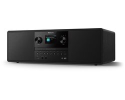 PHILIPS TAM6500 Watt micromuzieksysteem, Bluetooth 6.0, Auracast, DAB+/FM-radio, CD/USB/audio-ingang, Bassreflex-luidsprekers, kleurenscherm, afstandsbediening, gerecycled plastic – Zwart
