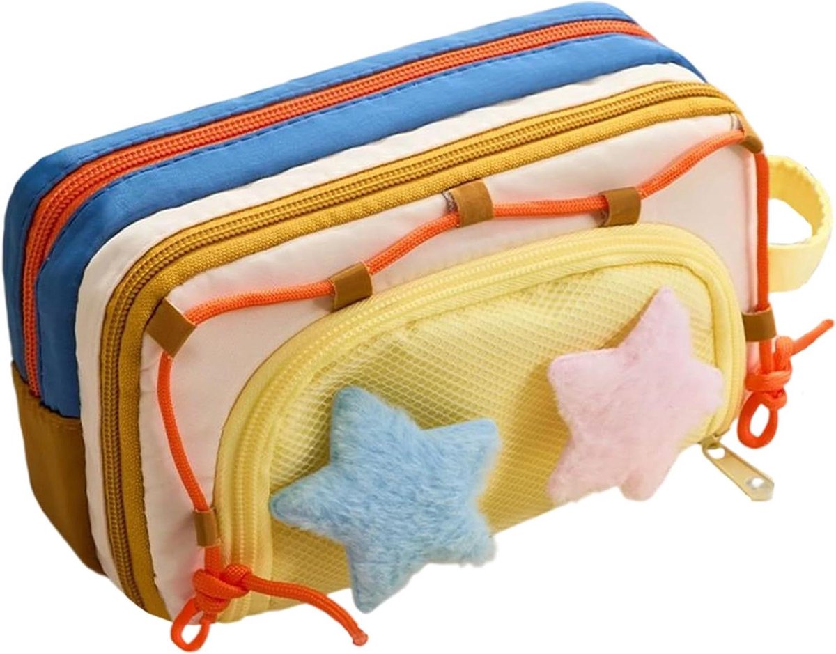 Etui met 8 vakken - Pennenbakje Organizer - Schoolbenodigdheden Opbergen - Stevig en Betrouwbaar Ontwerp - 21 x 11 cm