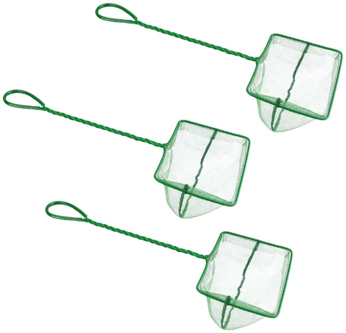 Dailygoods- Aquariumnet Klein - Fijnmazig Nylon - Schepnet voor Vijvers - Visnet voor Zwembaden - Antislip Handgreep - Duurzaam Ontwerp