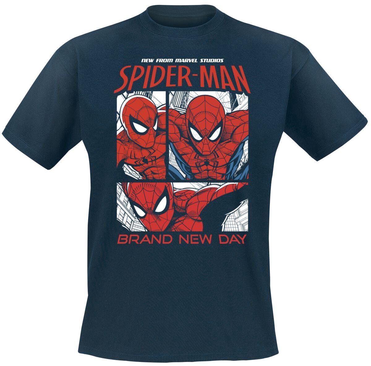 Spider-Man New Comics Pose Heren T-shirt - marineblauw - L