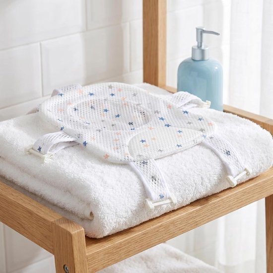 Babybadsteun - Badnetje baby - Veilig badderen - Antislip ontwerp - 72 x 92 cm - Meerkleurig — afbeelding 5