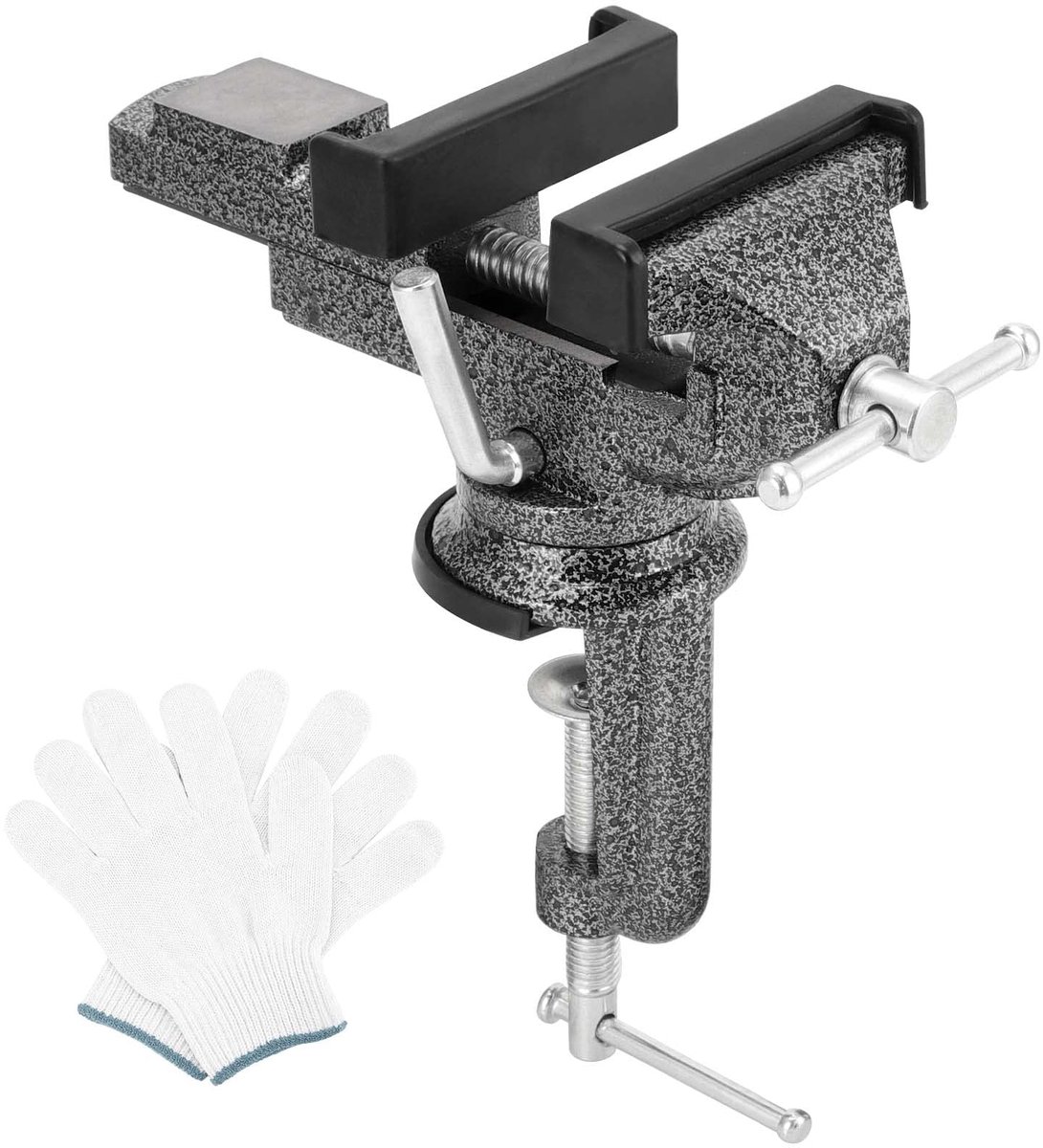 Tafelschroef 76mm - 360° Draaibare Basis - Mini Draagbare Werkbank - Ideaal voor Houtbewerking - ShopVlot