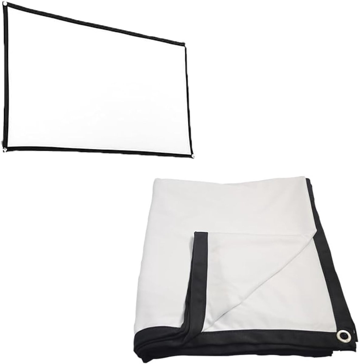 Draagbaar projector scherm voor binnen en buiten - 51 inch opvouwbaar scherm met hoge contrast, grommets en ideaal voor kamperen
