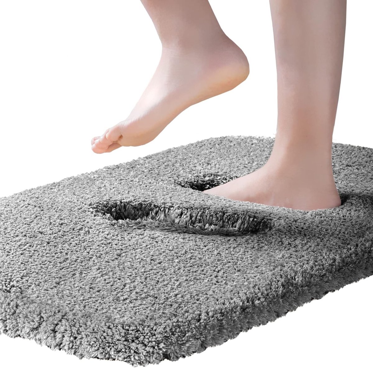 Dik en Absorberend Badmat voor Badkamer, Antislip Microfiber Douchemattens, Zacht en Comfortabel 60x90cm, Donkergrijs
