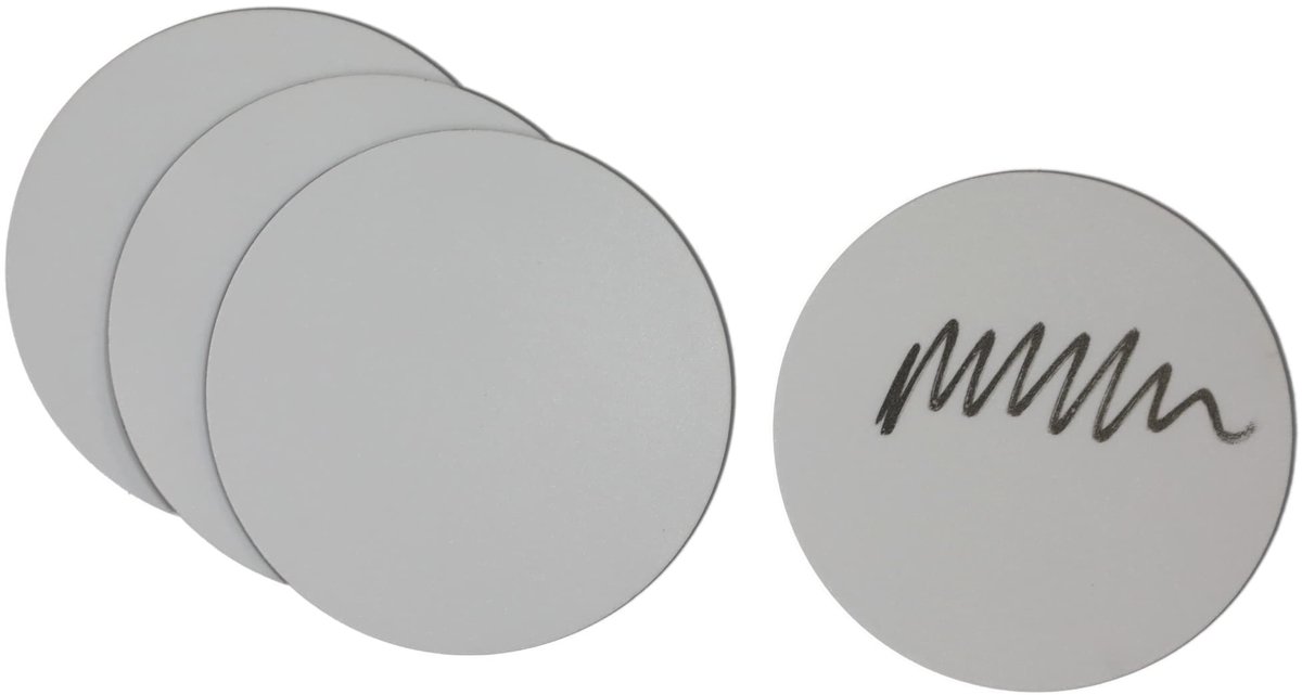 Beschrijfbare Magneetlabels Rond Lichtgrijs 12cm - Kamer26