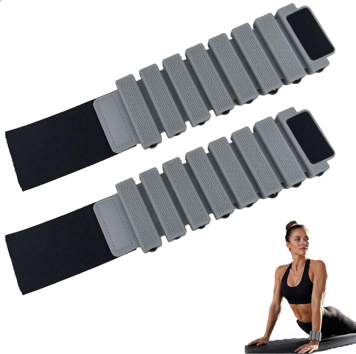 Verstelbare Silicone Arm- en Enkelgewichten, Lichtgewicht en Geurloos, Perfect voor Training en Fitness (Per Paar, Ongeveer 250g/0.5lb)