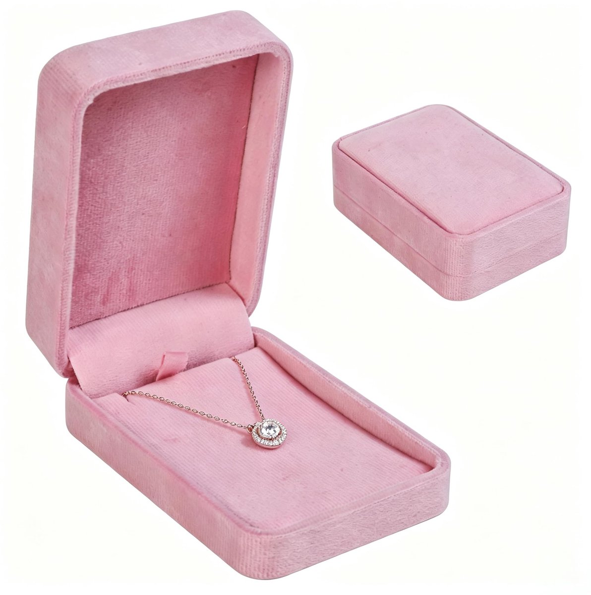 Sieraden doos 7x10 cm - fluwelen zwart - voor armbanden en hangers - stijlvolle opbergoplossing - ShopVlot