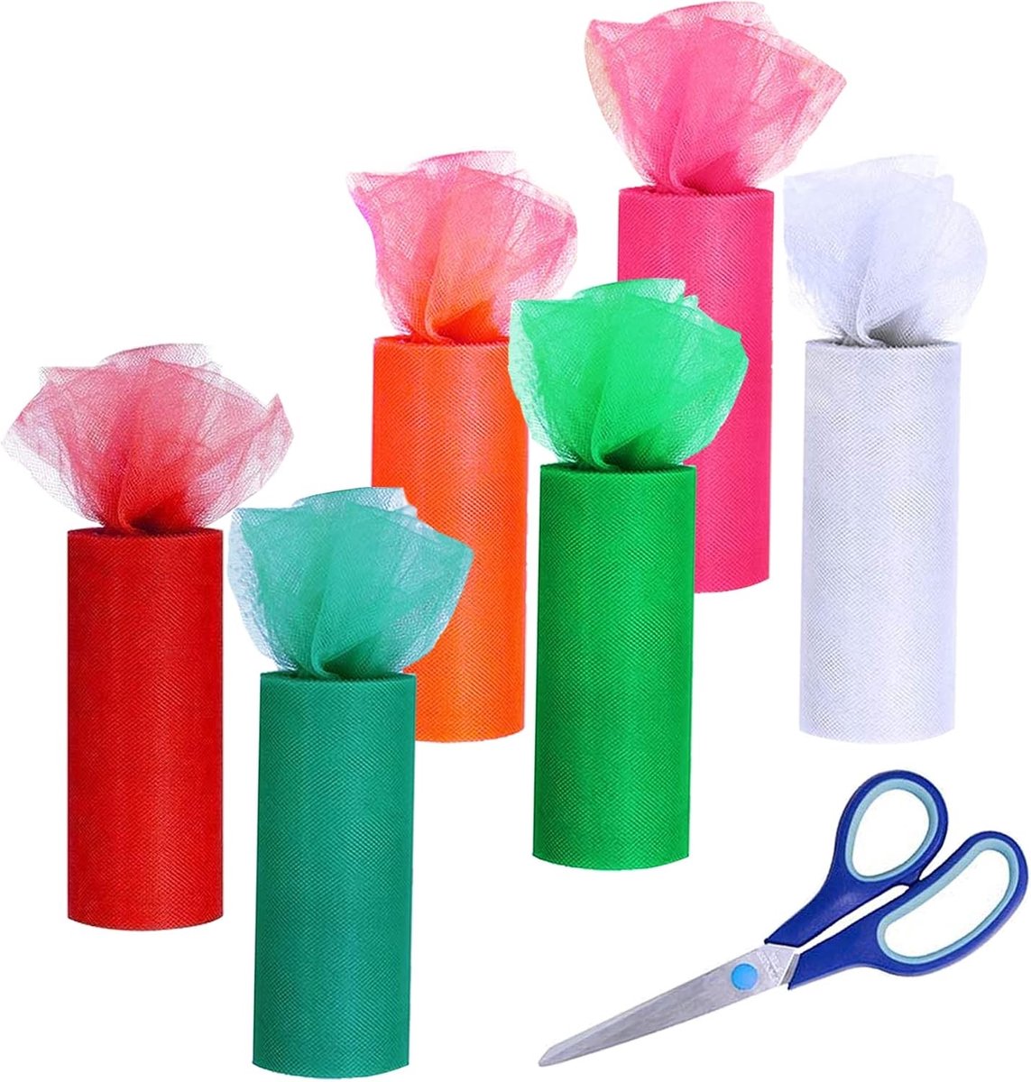Tulle Rollen in 6 Kleuren voor Bruiloften, Verjaardagen en Creatieve Knutselprojecten