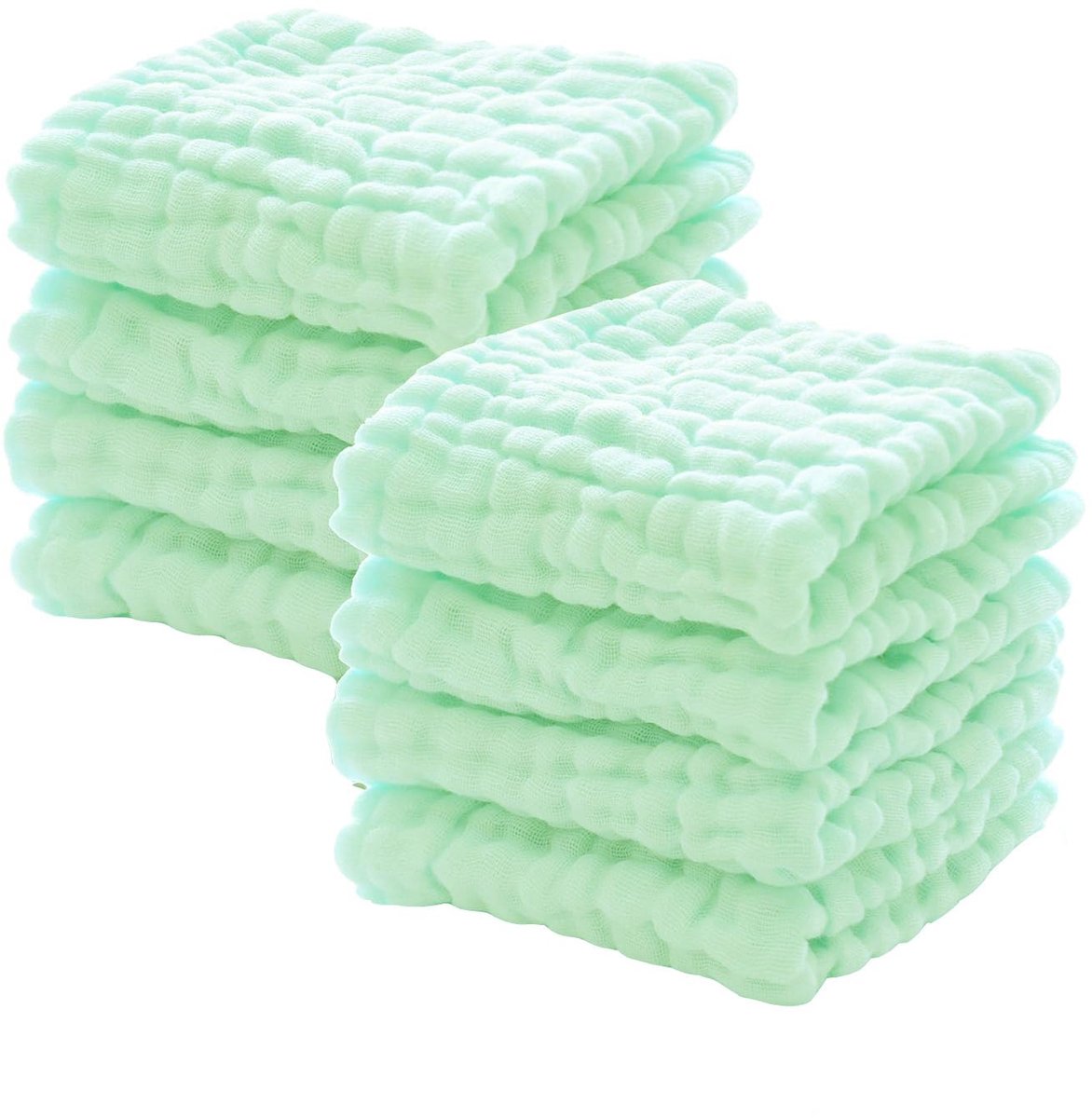Babywashandjes 30 x 30 cm - 100% katoen - zacht en absorberend - multifunctioneel voor pasgeborenen - ShopVlot