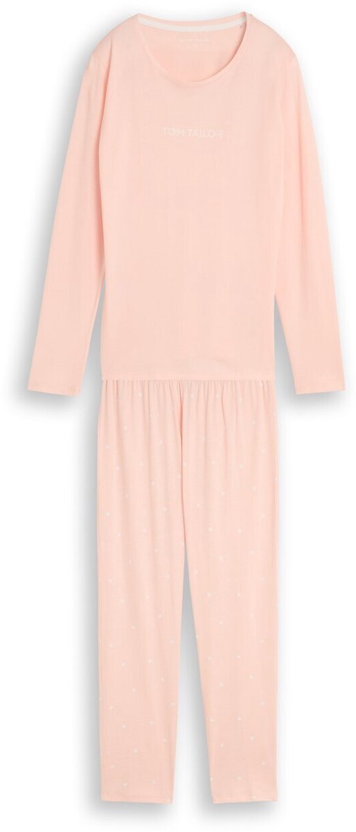 Tom Tailor - Pyjamaset met stippenprint van katoen - Maat 44 - red-light-dots