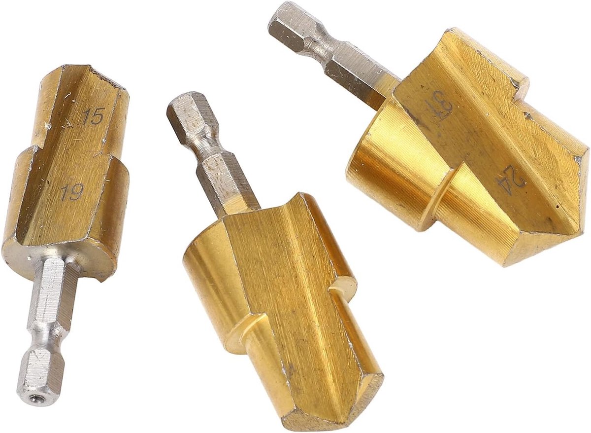 3pcs PVC Pipe Reamer, PVC Plastic Pipe Connection Reamer Tools Heavy Pipe Drilling Pipe Expander, Pipe Reamer Tool - ShopVlot