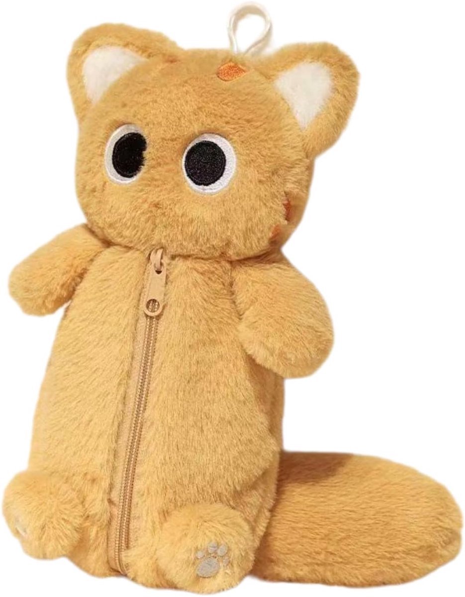 Casalora 3D Katten Pennenzak – Pluche Cartoon – Zacht Etui voor Kinderen