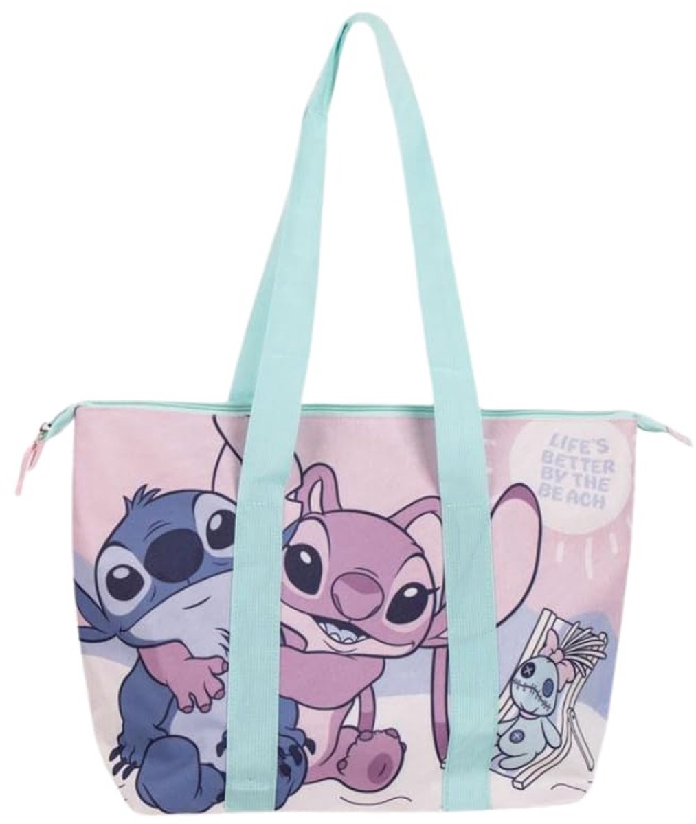 strandtas voor kinderen 47 x 33 x 10 cm - blauw patroon - waterdicht - ideaal voor zwembad en vakantie - ShopVlot