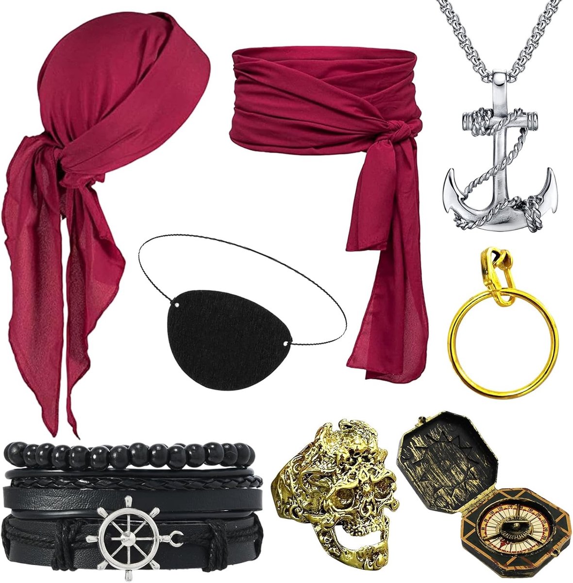 Piratenkostuum accessoires voor kinderen, piratenhoed, middeleeuwse piratenoutfits, Halloween en carnaval feestartikelen