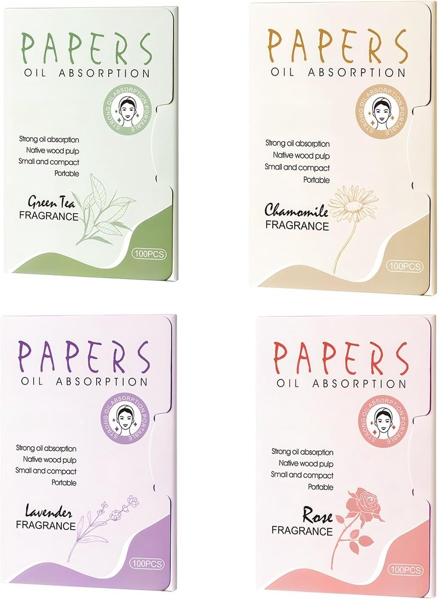 400 Stuks Vette Huid Absorberend Papier, Onzichtbare Make-up Vriendelijk, Voor Een Matte En Frisse Huid, Ideaal Voor Olie Controle En Dagelijks Gebruik