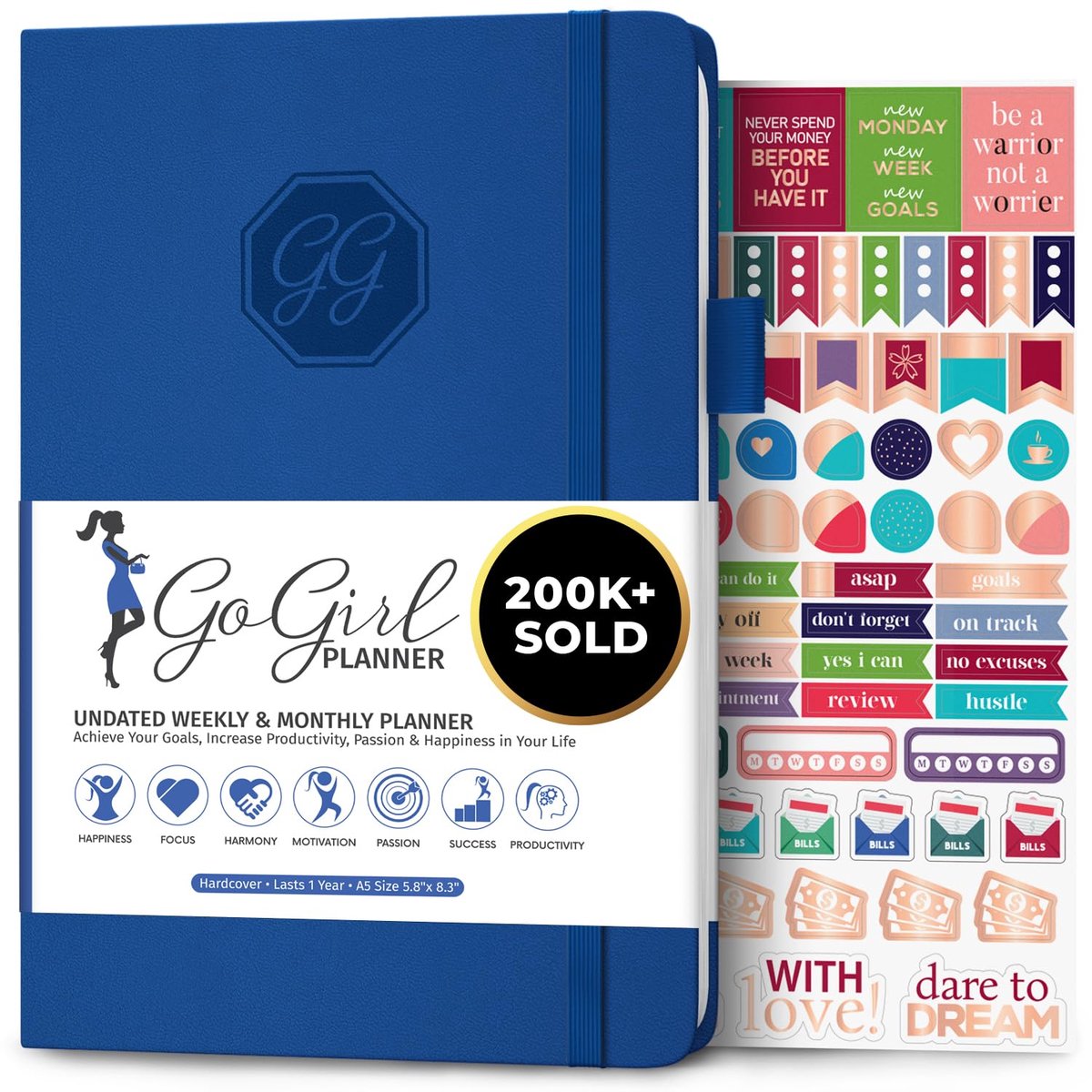 Planner voor vrouwen A5 - zonder datum - wekelijkse organizer - verbeter je tijdmanagement - ShopVlot