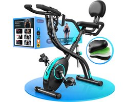 MERACH 4-in-1 Opvouwbare Hometrainer - Magnetische Fiets met LCD-monitor - Handmatige Polsmeting - Weinig Ruimte Innemend - Voor Thuis