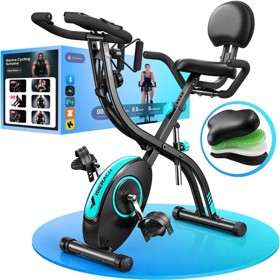 MERACH 4-in-1 Opvouwbare Hometrainer, LCD-monitor