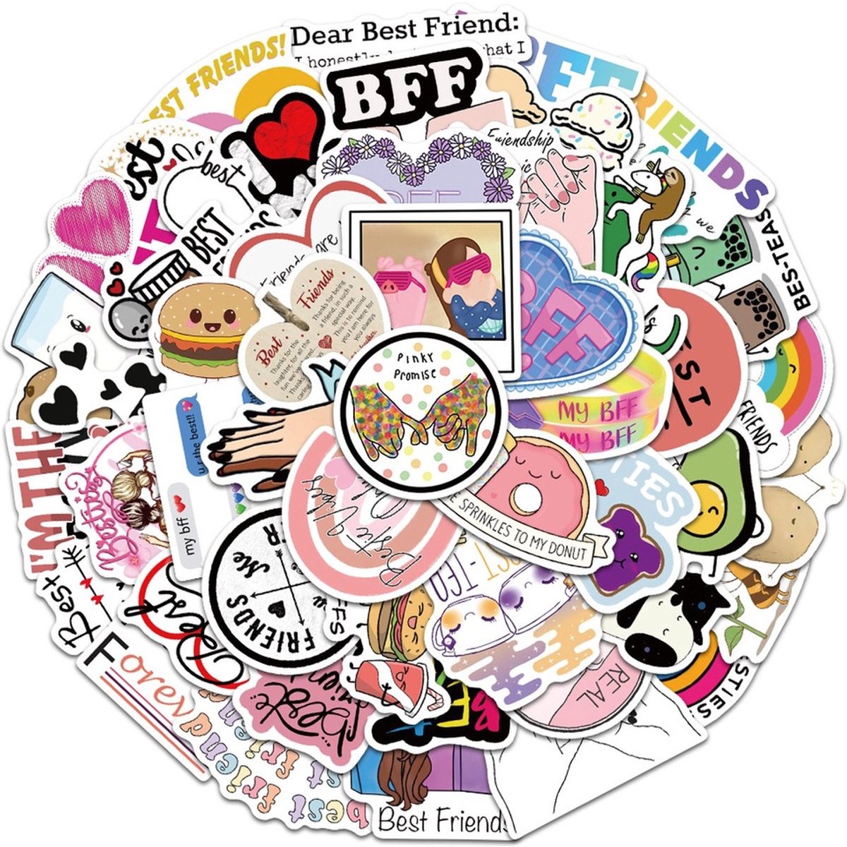 50 BFF Stickers – Best Friends & Vriendschap