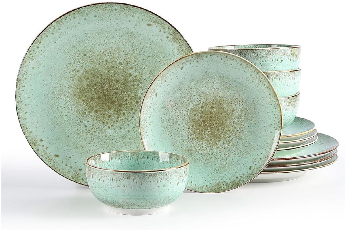 JCP® Serviesset - Serviessets - Magnetron & Vaatwasserbestendig - Groen - 44cm x 35cm x 18cm